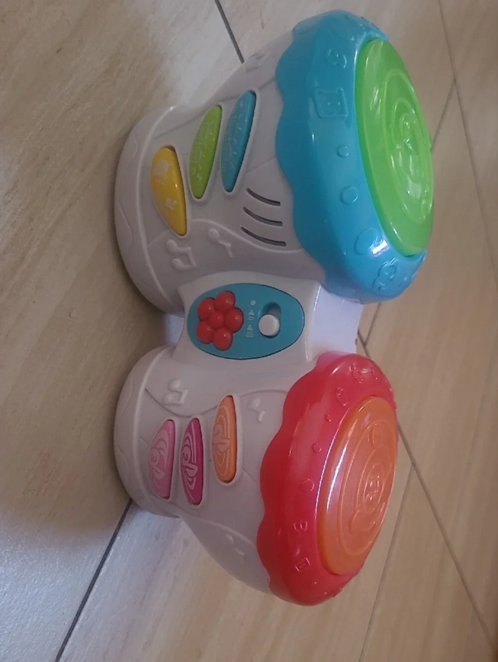 Kids Interactive Musical Instruments: Bongos, Microphone, Xlophone, & Drum Set.